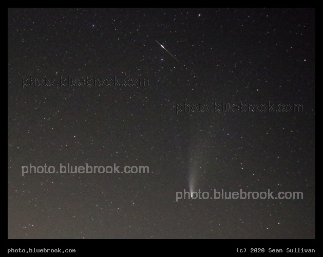 Satellite Flash with Comet - Comet NEOWISE and satellite IRS-1A, Corvallis MT