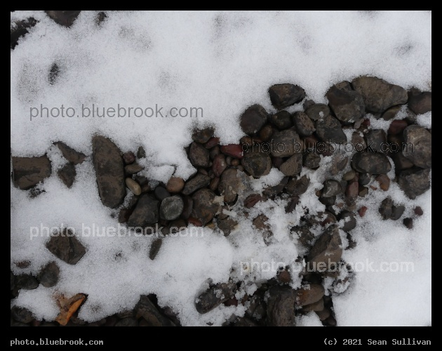 Rocks in the Snow - Wayfarers Park, Bigfork MT