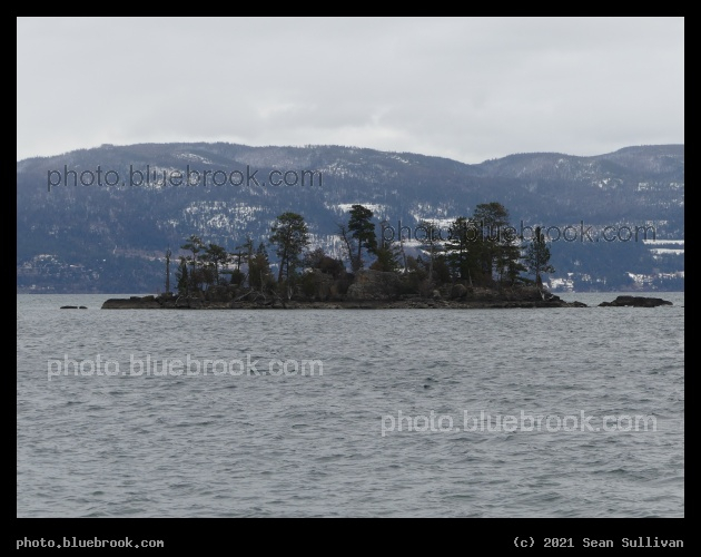 View of an Island - West Shore, Flathead Lake, MT
