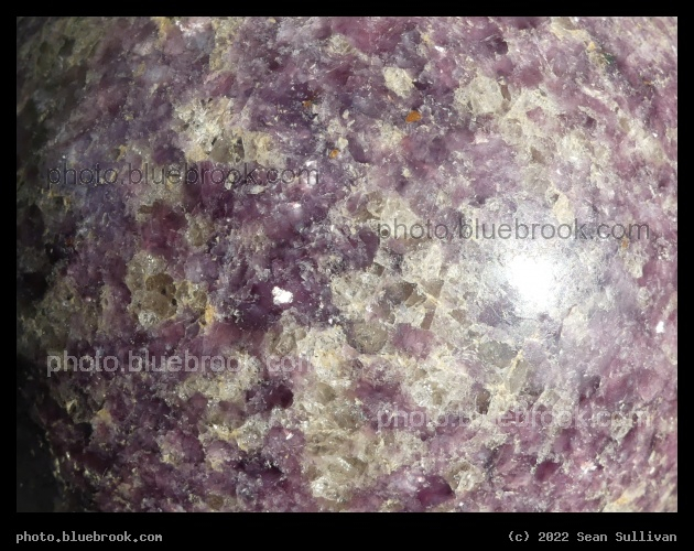 Purple and White Lepidolite Detail - Corvallis MT