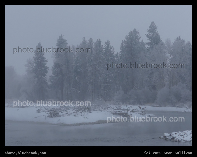 White Morning on Bitterroot River - Victor Crossing, MT