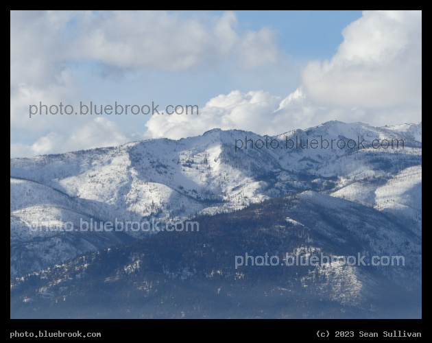 Snowy Mountains under January Skies - Corvallis MT