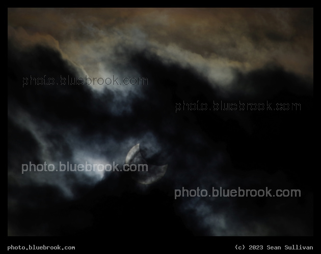 Eclipse through Clouds (Early) - Partial solar eclipse on 14 October 2023, Corvallis MT