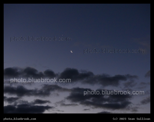 Moon and Venus above Clouds - Corvallis MT