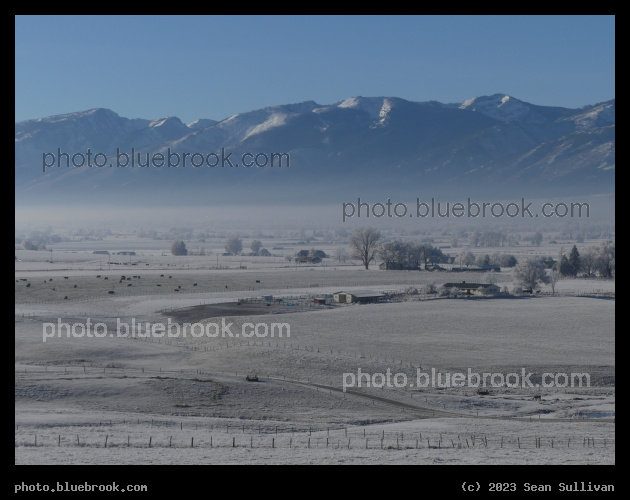 Winter Valley with Blue Sky - Corvallis MT