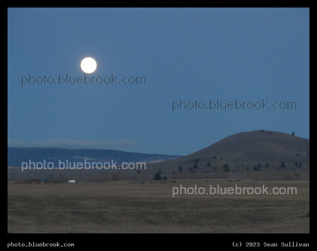 Moonrise in the North - Full Moon near the Winter Solstice, Corvallis MT