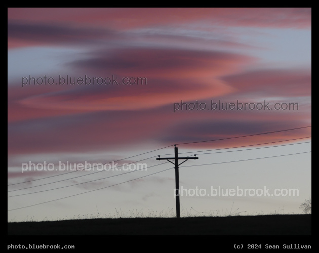 Soft Pink Clouds over Wires - Corvallis MT