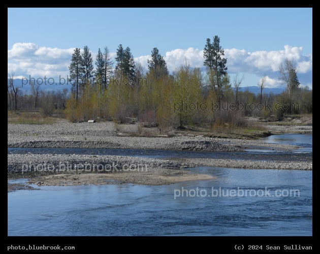 Water Channel through Rocks - Bitterroot River at Tucker Crossing, MT