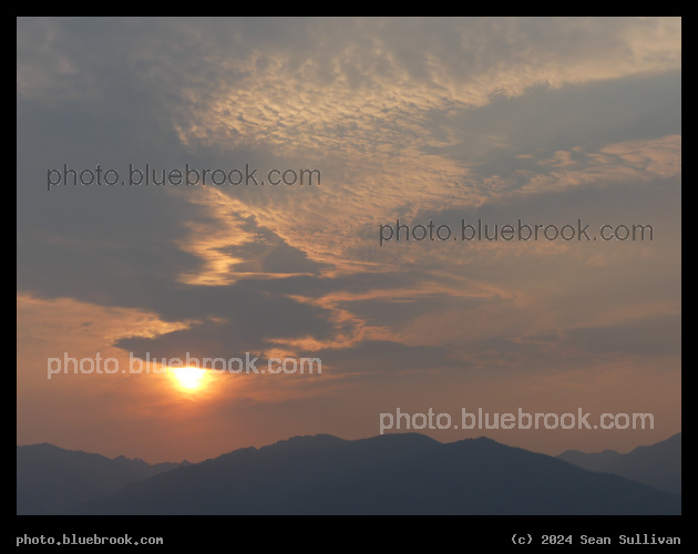 Setting Sun in a Smoky Sky - Corvallis MT