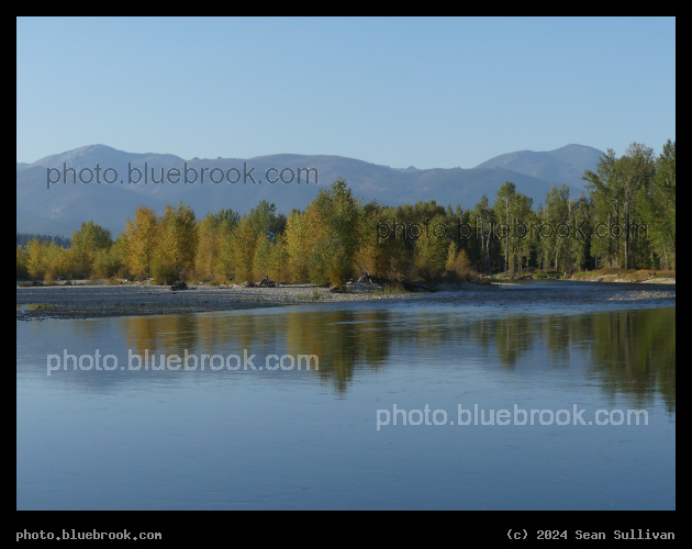 Bitterroot River in Early Autumn - Bitterroot River, Woodside Crossing, Corvallis MT