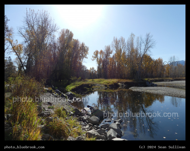 Sun and Water in Autumn - Woodside Crossing, Corvallis MT