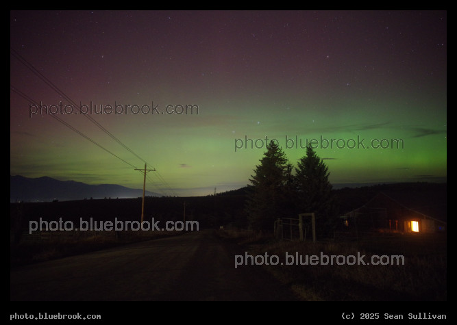 The Road North - Aurora and the Big Dipper, Corvallis MT
