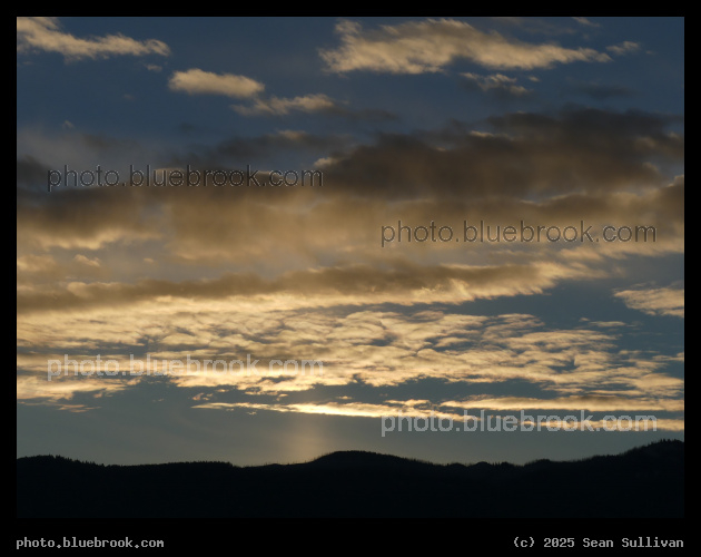 Blue Sky and Yellow Clouds - Sunrise, Corvallis MT
