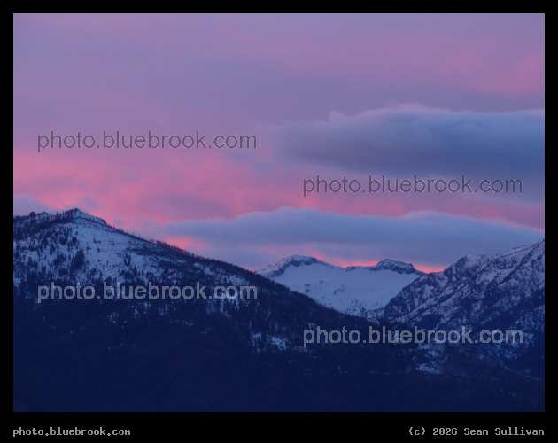 Pink Glow behind Indigo Mountains - Corvallis MT