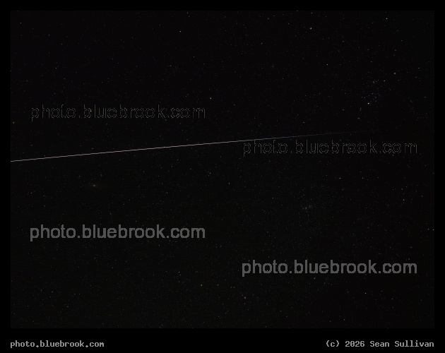 ISS entering Eclipse - With the Andromeda Galaxy on the left below the space staton
