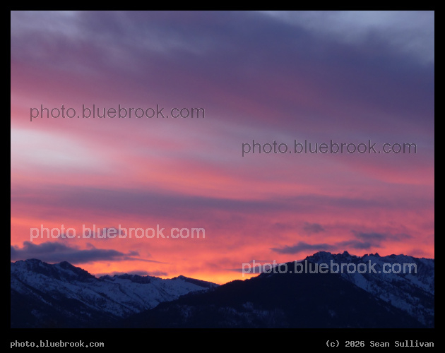 Colorful January Sunset - Corvallis MT