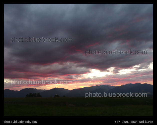 Red Highlights on Gray Clouds - Corvallis MT
